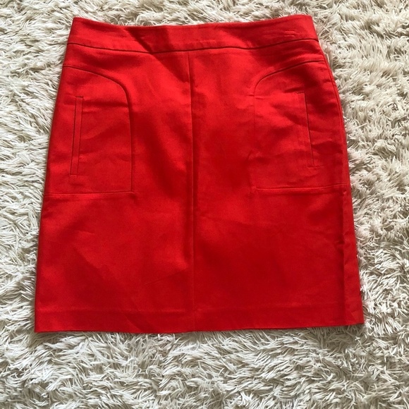 Premise A-line Cotton Blend Skirt With Pockets- Size 16 in Red - Picture 3 of 8
